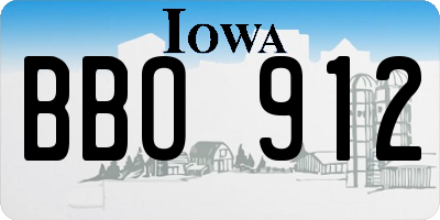 IA license plate BBO912