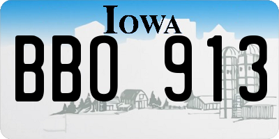 IA license plate BBO913