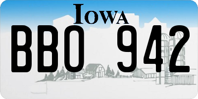 IA license plate BBO942