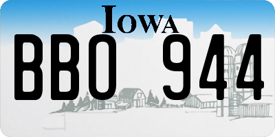 IA license plate BBO944