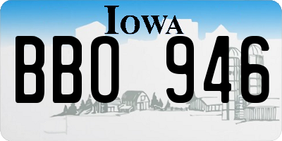 IA license plate BBO946