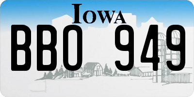IA license plate BBO949