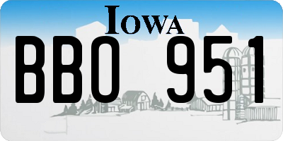 IA license plate BBO951