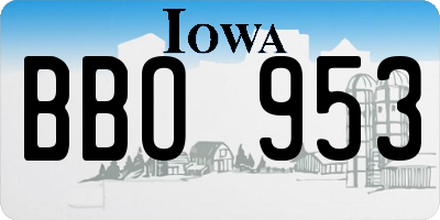 IA license plate BBO953