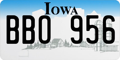 IA license plate BBO956