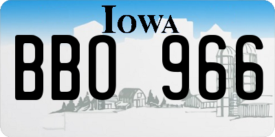 IA license plate BBO966