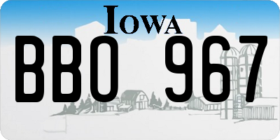 IA license plate BBO967