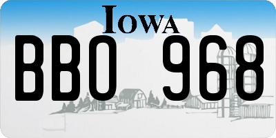 IA license plate BBO968