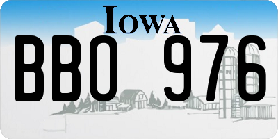 IA license plate BBO976