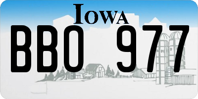 IA license plate BBO977
