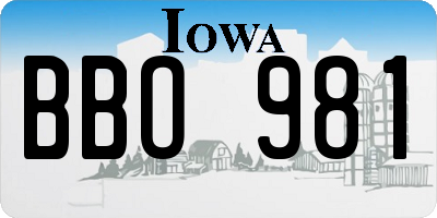 IA license plate BBO981