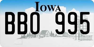 IA license plate BBO995