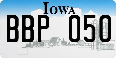 IA license plate BBP050