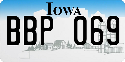 IA license plate BBP069