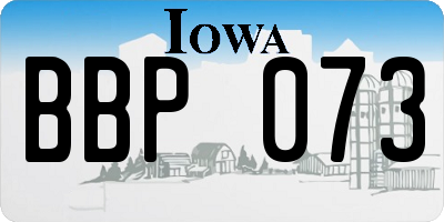 IA license plate BBP073