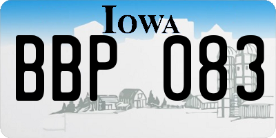 IA license plate BBP083