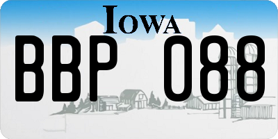 IA license plate BBP088
