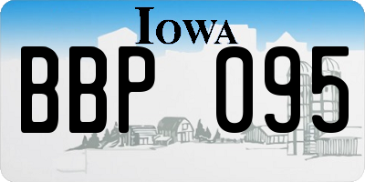 IA license plate BBP095