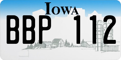IA license plate BBP112