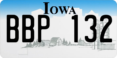 IA license plate BBP132