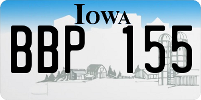 IA license plate BBP155
