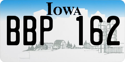 IA license plate BBP162