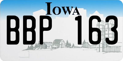 IA license plate BBP163