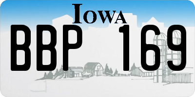 IA license plate BBP169
