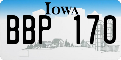 IA license plate BBP170