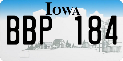 IA license plate BBP184