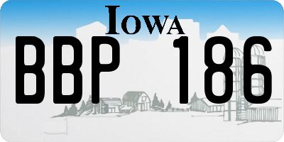 IA license plate BBP186