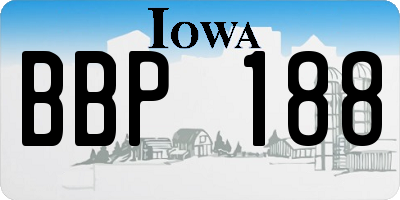 IA license plate BBP188