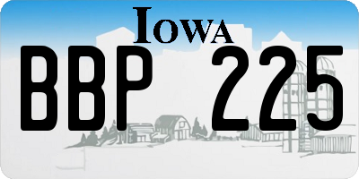 IA license plate BBP225