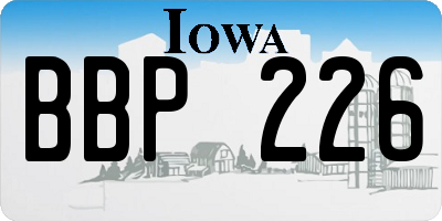 IA license plate BBP226