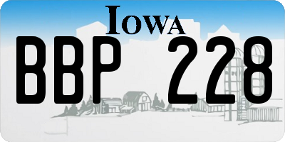 IA license plate BBP228