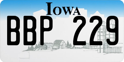 IA license plate BBP229