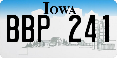 IA license plate BBP241