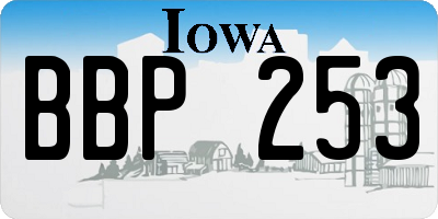 IA license plate BBP253