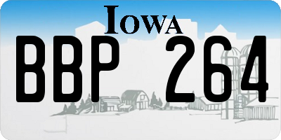 IA license plate BBP264