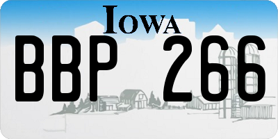 IA license plate BBP266