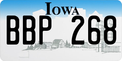 IA license plate BBP268