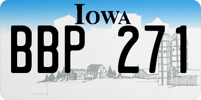 IA license plate BBP271