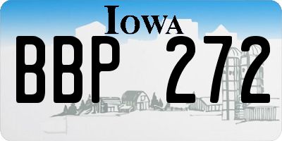 IA license plate BBP272