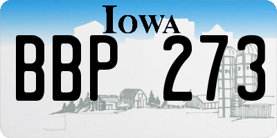 IA license plate BBP273