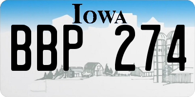 IA license plate BBP274