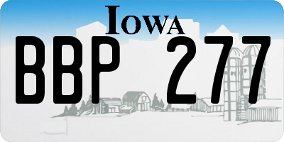 IA license plate BBP277