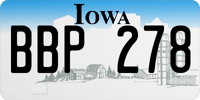 IA license plate BBP278