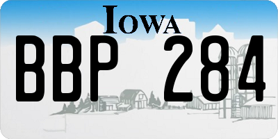 IA license plate BBP284