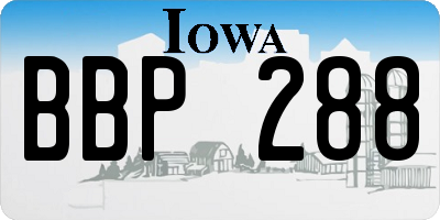IA license plate BBP288