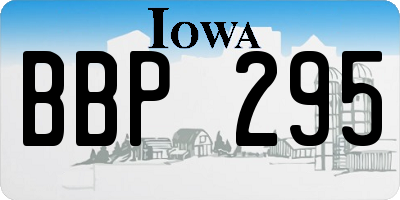 IA license plate BBP295